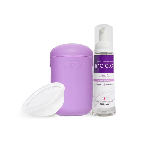 Kit Disco Menstrual + Cápsula Lavanda + Espuma de Limpeza Inciclo
