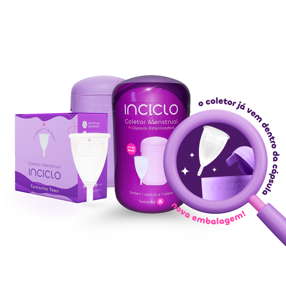Kit 2 Coletores + 2 Cápsulas Esterilizadoras - Loja Inciclo