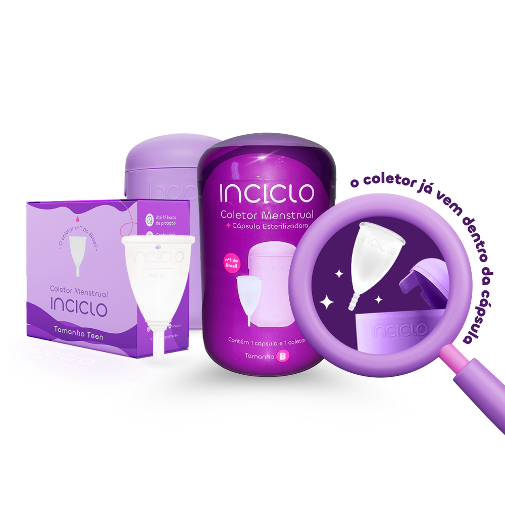 Kit 2 Coletores + 2 Cápsulas Esterilizadoras - Loja Inciclo