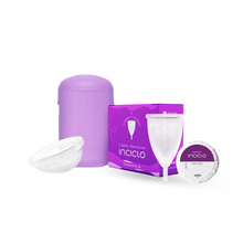 Coletor Menstrual + Disco Menstrual+ Cápsula Esterilizadora Lavanda + Sabonete Íntimo em Barra Inciclo - Loja Inciclo