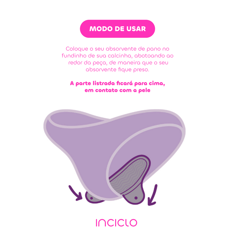 Absorvente Reutilizável - Floral Mini - Loja Inciclo