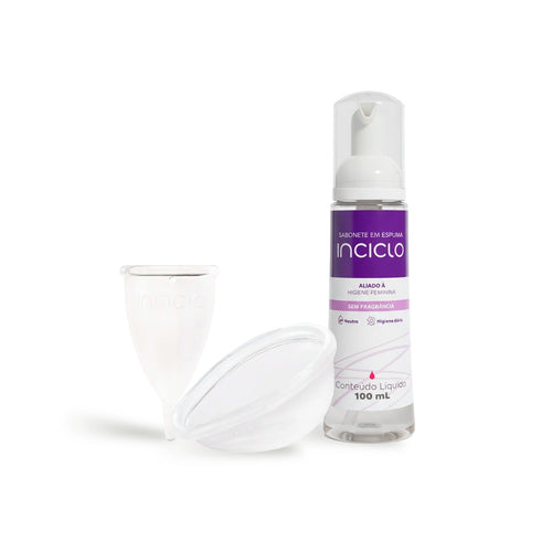 Kit Coletor Menstrual + Disco Menstrual + Espuma de Limpeza Inciclo