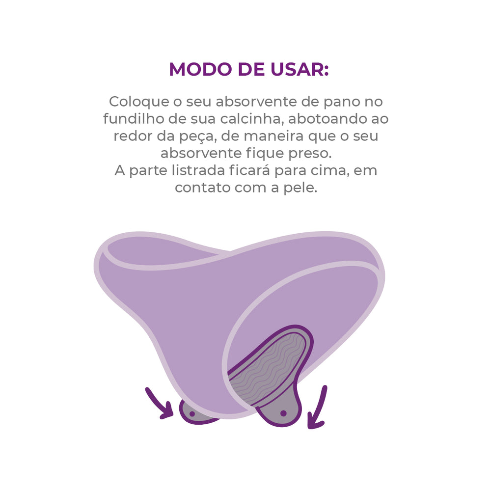 Absorvente Reutilizável Inciclo - Cereja - Loja Inciclo