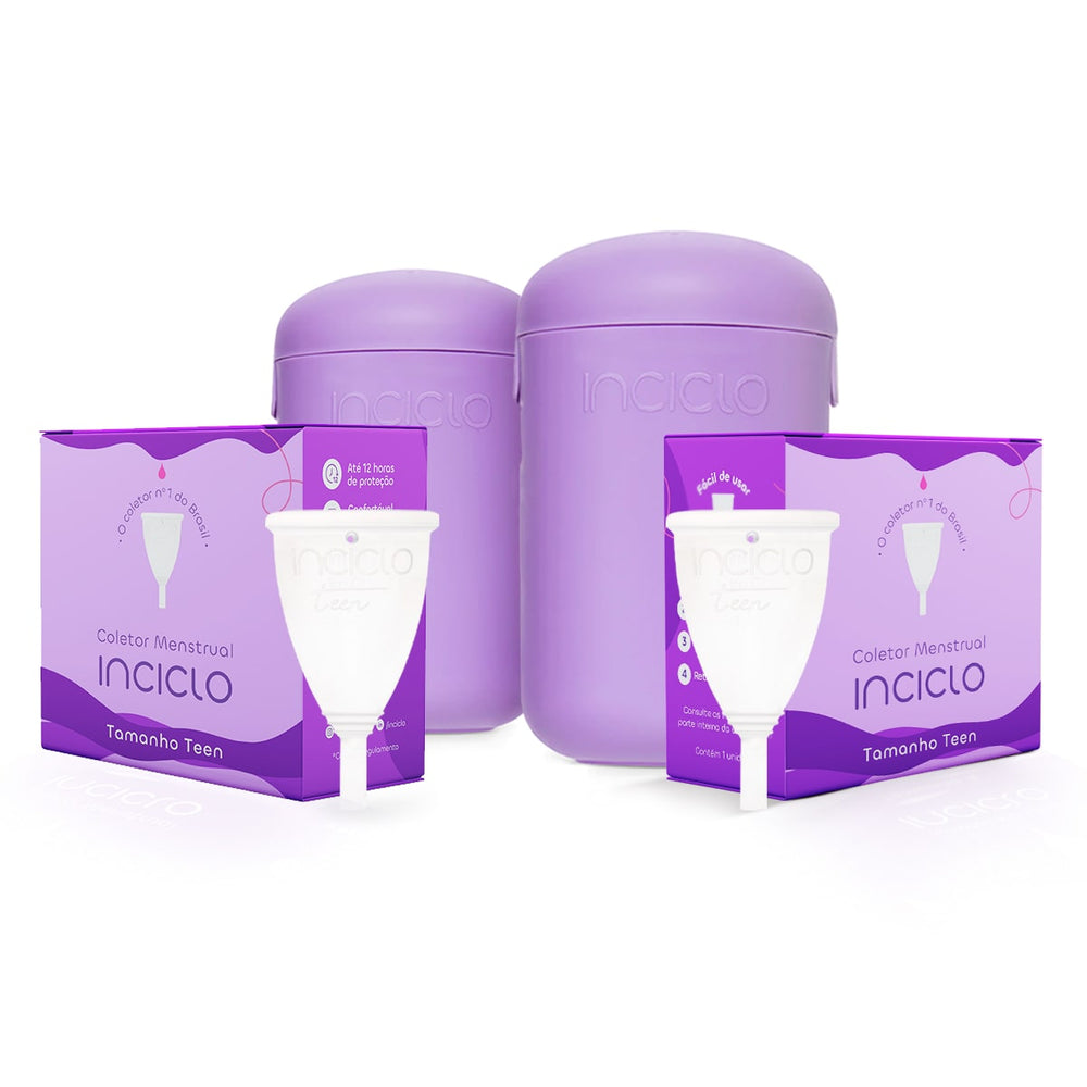 Kit 2 Coletores + 2 Cápsulas Esterilizadoras - Loja Inciclo